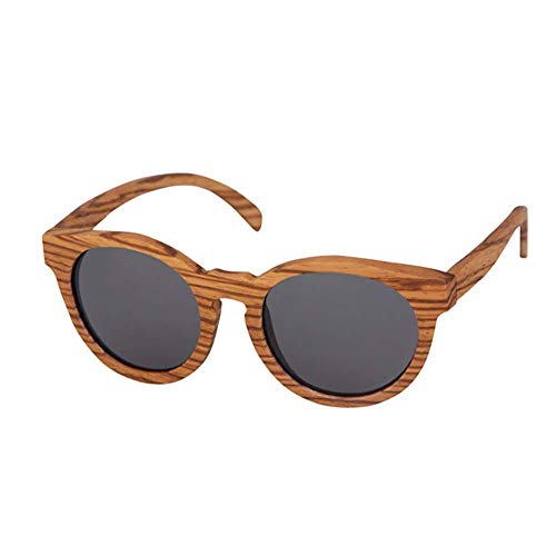 H-O Gafas de Sol de Madera/bambú Unisex, Gafas de Sol de Madera polarizadas exclusivas para Mujeres y Hombres con Mangos de Madera con Gafas de protección UV UV400