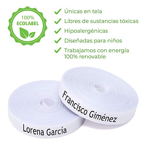 Haberdashery Online Kit Mascarilla higiénica textil reutilizable + 50 etiquetas con nombre personalizable (Araña)