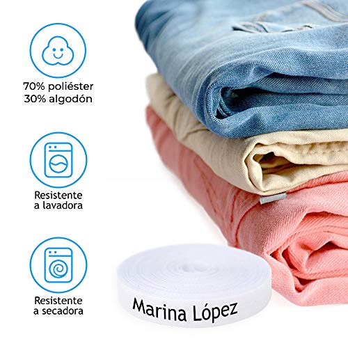 Haberdashery Online Kit Mascarilla higiénica textil reutilizable + 50 etiquetas con nombre personalizable (Araña)