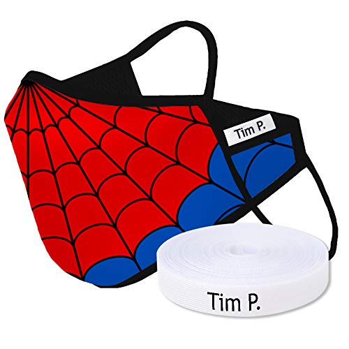 Haberdashery Online Kit Mascarilla higiénica textil reutilizable + 50 etiquetas con nombre personalizable (Araña) Haberdashery Online Kit Mascarilla higiénica textil reutilizable + 50 etiquetas con nombre personalizable (Araña)
