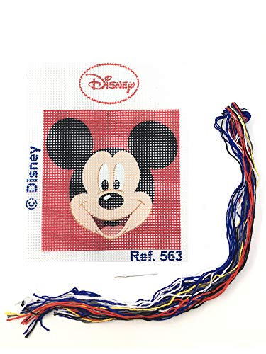 Haberdashery Online Kit Medio Punto para niños, 18 x 15 cms. Colección Mickey Mouse - Modelo 563