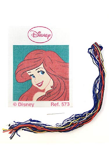 Haberdashery Online Kit Medio Punto para niños, 18 x 15 cms. Colección Princesas Disney -Sirenita Modelo 573 Haberdashery Online Kit Medio Punto para niños, 18 x 15 cms. Colección Princesas Disney -Sirenita Modelo 573