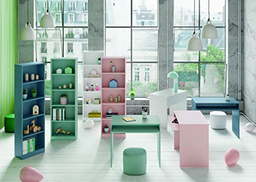 Habitdesign Estantería Juvenil 6 baldas, Librería Vertical, Modelo I-Joy, Acabado en Color Rosa Nube, Medidas: 180 cm (Alto) x 52 cm (Ancho) x 25 cm (Fondo) Habitdesign Estantería Juvenil 6 baldas, Librería Vertical, Modelo I-Joy, Acabado en Color Rosa Nube, Medidas: 180 cm (Alto) x 52 cm (Ancho) x 25 cm (Fondo)