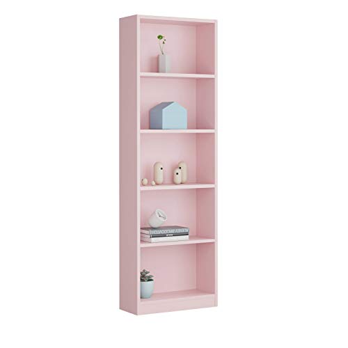 Habitdesign Estantería Juvenil 6 baldas, Librería Vertical, Modelo I-Joy, Acabado en Color Rosa Nube, Medidas: 180 cm (Alto) x 52 cm (Ancho) x 25 cm (Fondo) Habitdesign Estantería Juvenil 6 baldas, Librería Vertical, Modelo I-Joy, Acabado en Color Rosa Nube, Medidas: 180 cm (Alto) x 52 cm (Ancho) x 25 cm (Fondo)