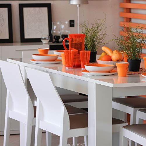 Habitdesign Mesa de Comedor Extensible, Mesa salón o Cocina, Acabado en Color Blanco Artik, Modelo Kendra, Medidas: 140-190 cm (Largo) x 90 cm (Ancho) x 78 cm (Alto) Habitdesign Mesa de Comedor Extensible, Mesa salón o Cocina, Acabado en Color Blanco Artik, Modelo Kendra, Medidas: 140-190 cm (Largo) x 90 cm (Ancho) x 78 cm (Alto)