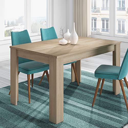 Habitdesign Mesa de Comedor Extensible, Mesa salón o Cocina, Acabado en Color Roble Canadian, Modelo Kendra, Medidas: 140-190 cm (Largo) x 90 cm (Ancho) x 78 cm (Alto)