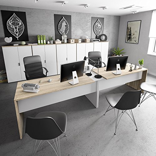 Habitdesign Mueble Auxiliar Despacho, Armario Estudio, Modelo Office, Acabado en Blanco Artik y Roble Canadian, Medidas: 80 cm (Ancho) x 119 cm (Alto) x 32,5 cm (Fondo) Habitdesign Mueble Auxiliar Despacho, Armario Estudio, Modelo Office, Acabado en Blanco Artik y Roble Canadian, Medidas: 80 cm (Ancho) x 119 cm (Alto) x 32,5 cm (Fondo)