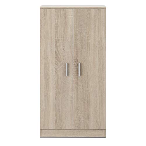 Habitdesign Mueble Zapatero Dos Puertas, Mueble Auxiliar, Modelo Basic, Acabado en Roble Canadian, Medidas: 55 cm (Ancho) x 108 cm (Alto) x 36 cm (Fondo) Habitdesign Mueble Zapatero Dos Puertas, Mueble Auxiliar, Modelo Basic, Acabado en Roble Canadian, Medidas: 55 cm (Ancho) x 108 cm (Alto) x 36 cm (Fondo)