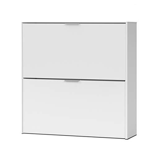 Habitdesign Zapatero 2 Puertas, Mueble Zapatero Estrecho, Acabado en Color Blanco, Medidas: 75 cm (Ancho) x 76 cm (Alto) x 22 cm (Fondo) Habitdesign Zapatero 2 Puertas, Mueble Zapatero Estrecho, Acabado en Color Blanco, Medidas: 75 cm (Ancho) x 76 cm (Alto) x 22 cm (Fondo)