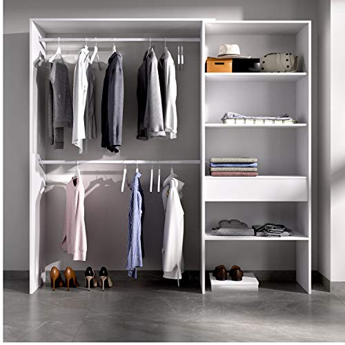 HABITMOBEL Vestidor para Dormitorio o Recibidor, Tres baldas, Medidas: Alto: 187 cm x Fondo: 40 cm x Ancho: 160 cm HABITMOBEL Vestidor para Dormitorio o Recibidor, Tres baldas, Medidas: Alto: 187 cm x Fondo: 40 cm x Ancho: 160 cm