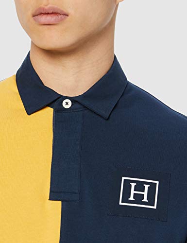Hackett Archive Quad Polo, Multicolor (Navy/Gold 5DK), Small para Hombre Hackett Archive Quad Polo, Multicolor (Navy/Gold 5DK), Small para Hombre