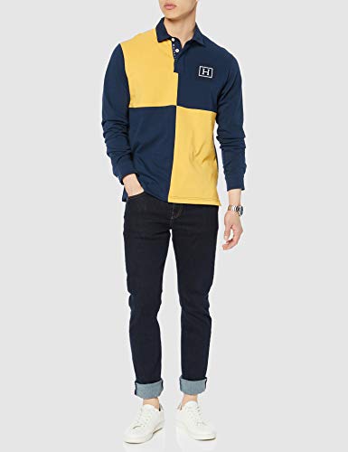 Hackett Archive Quad Polo, Multicolor (Navy/Gold 5DK), Small para Hombre Hackett Archive Quad Polo, Multicolor (Navy/Gold 5DK), Small para Hombre