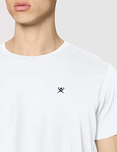 Hackett London SS Logo tee Camiseta, Blanco (White 800), M para Hombre