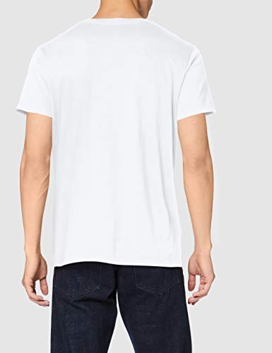 Hackett London SS Logo tee Camiseta, Blanco (White 800), M para Hombre