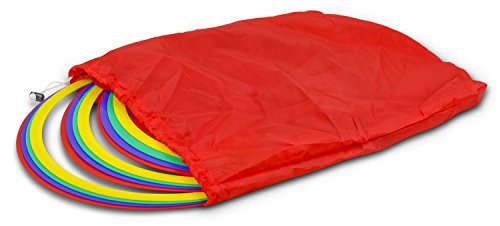 HAEST Juego de 12 Aros de Agilidad Multicolores con Bolso de Transporte HAEST Juego de 12 Aros de Agilidad Multicolores con Bolso de Transporte
