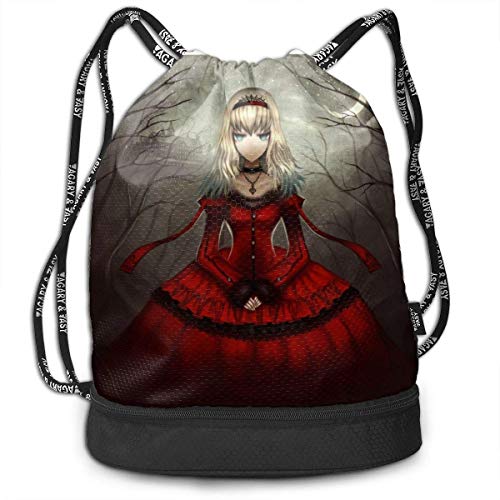 Hagerloo Alicia en el país de Las Maravillas Mochila con cordón para Gimnasio Bolsa de Cuerda Deportiva Escuela Yoga Niños Mochilas de Viaje para Hombres y Mujeres Hagerloo Alicia en el país de Las Maravillas Mochila con cordón para Gimnasio Bolsa de Cuerda Deportiva Escuela Yoga Niños Mochilas de Viaje para Hombres y Mujeres