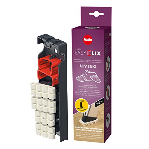 Hailo 9947-001 Juego de tacos intercambiables para el hogar de escaleras domésticas (tamaño L), Negro, Rojo, Blanco Hailo 9947-001 Juego de tacos intercambiables para el hogar de escaleras domésticas (tamaño L), Negro, Rojo, Blanco