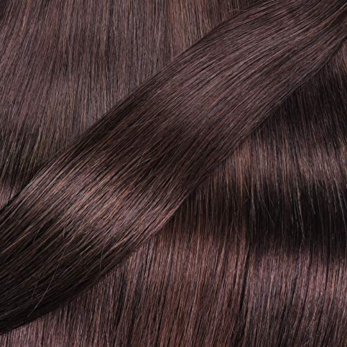 Hair2Heart 50 x 0.5g Extensiones de queratina - 30cm, colore #99j caoba, liso