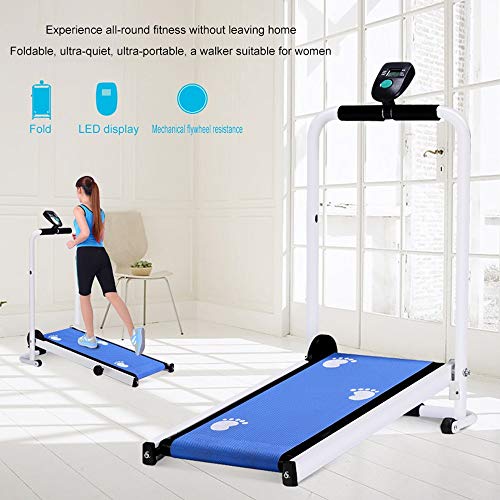HAIRCURLER Máquina de Correr, Cinta De Correr Mecánica con Rodillo, Mini Máquina De Caminar para El Hogar,máquina De Correr Mecánica Equipo De Ejercicios Cinta De Correr PlegableBlue HAIRCURLER Máquina de Correr, Cinta De Correr Mecánica con Rodillo, Mini Máquina De Caminar para El Hogar,máquina De Correr Mecánica Equipo De Ejercicios Cinta De Correr PlegableBlue