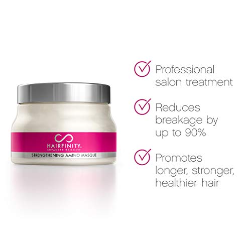 Hairfinity Máscarilla Tratamiento con Amino de Refuerzo Capilar Máscara Hidratante del Cabello y Acondicionador Profundo para Cabello Dañado, con Colágeno Hidrolizado, para el crecimiento 236 ml Hairfinity Máscarilla Tratamiento con Amino de Refuerzo Capilar Máscara Hidratante del Cabello y Acondicionador Profundo para Cabello Dañado, con Colágeno Hidrolizado, para el crecimiento 236 ml