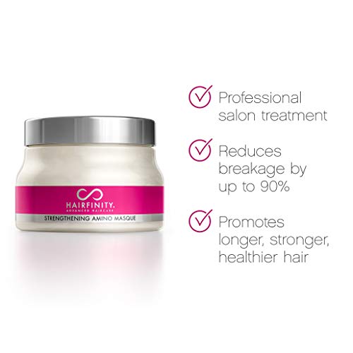 Hairfinity Máscarilla Tratamiento con Amino de Refuerzo Capilar Máscara Hidratante del Cabello y Acondicionador Profundo para Cabello Dañado, con Colágeno Hidrolizado, para el crecimiento 236 ml