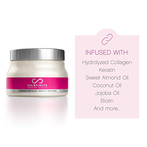 Hairfinity Máscarilla Tratamiento con Amino de Refuerzo Capilar Máscara Hidratante del Cabello y Acondicionador Profundo para Cabello Dañado, con Colágeno Hidrolizado, para el crecimiento 236 ml Hairfinity Máscarilla Tratamiento con Amino de Refuerzo Capilar Máscara Hidratante del Cabello y Acondicionador Profundo para Cabello Dañado, con Colágeno Hidrolizado, para el crecimiento 236 ml
