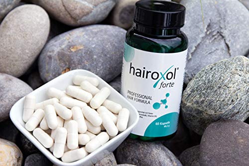 HAIROXOL-Cápsulas tratamiento anti-caída de cabello | Bitoina, Zinc, vitaminas, Selenio, L-Carnitina | Crecepelo | crecimiento capilar en hombres y mujeres | piel, barba, uñas | 60 pastillas