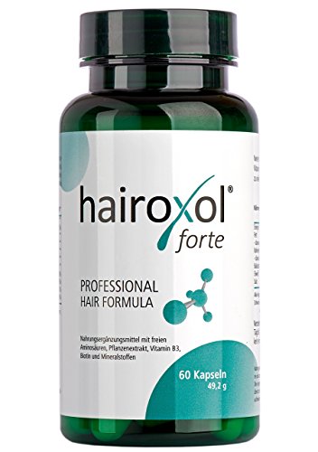 HAIROXOL-Cápsulas tratamiento anti-caída de cabello | Bitoina, Zinc, vitaminas, Selenio, L-Carnitina | Crecepelo | crecimiento capilar en hombres y mujeres | piel, barba, uñas | 60 pastillas