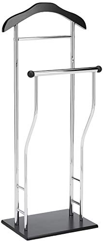 Haku Möbel soporte de valet acero tubular cromado negro, altura 110 cm Haku Möbel soporte de valet acero tubular cromado negro, altura 110 cm