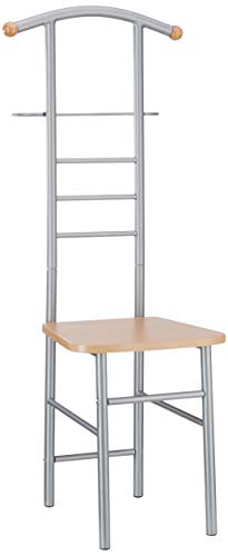 Haku Möbel valet stand - de acero con el asiento, altura 119 cm Haku Möbel valet stand - de acero con el asiento, altura 119 cm