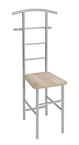 Haku Möbel valet stand - de metal con asiento, altura 109 cm