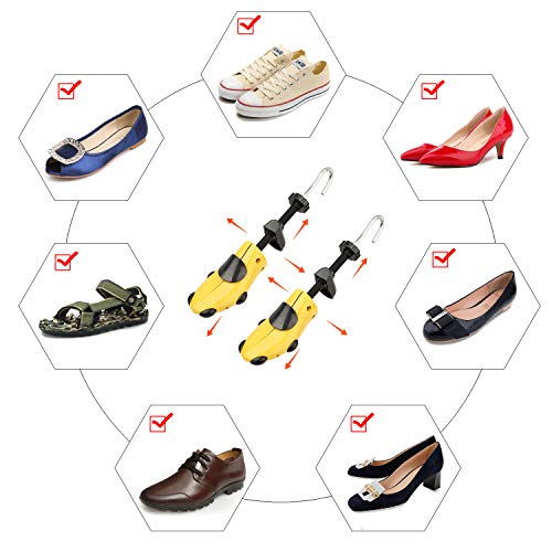 Halcent 1 Par Horma Zapatos Hombre Mujer, Hormas de Plástico, Justable Longitud y Anchura, Hormas Zapatos Mujer Hombre