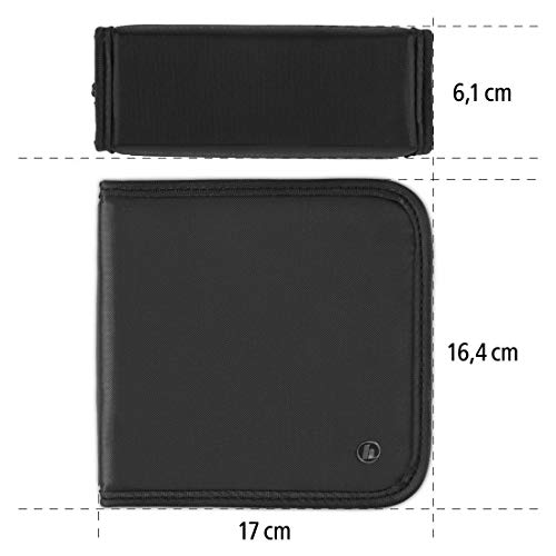 Hama - Estuche porta CD para 40 CD/DVD/Blu-rays, portafolios para guardar CD, negro