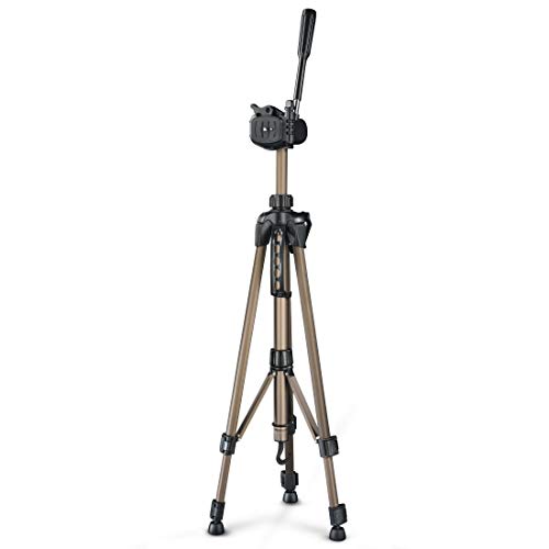 Hama Star 61 - Trípode ligero (con cabezal de 3 vías, altura 60-153 cm, peso 1220 g, trípode fotográfico con bolsa de transporte incluida), Bronce