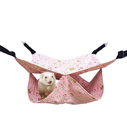 Hamaca Fina para Jaula para Mascotas, Ropa de Cama de Planeador de azúcar de Verano, litera para Chinchilla, Cama para Ratas, Hamaca para hurón, Jaula para Conejillo de Indias, Accesorios para Animal