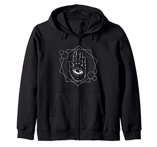 HAMSA Hand of God Sign of Protection Reiki Mindful Gift Sudadera con Capucha HAMSA Hand of God Sign of Protection Reiki Mindful Gift Sudadera con Capucha