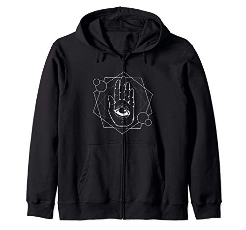 HAMSA Hand of God Sign of Protection Reiki Mindful Gift Sudadera con Capucha