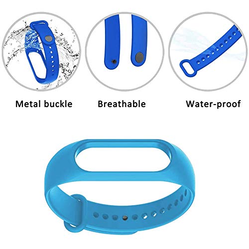 Hanbee 15 Piezas Correas para Xiaomi Mi Band 5, 4 Piezas TPU Protector Pantalla para Xiaomi Mi Band 5, Silicona Correa de Repuesto Suave, Pulseras para Xiaomi Mi Band 5