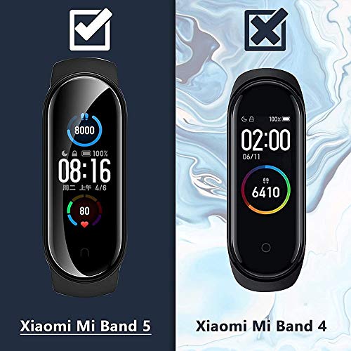 Hanbee 15 Piezas Correas para Xiaomi Mi Band 5, 4 Piezas TPU Protector Pantalla para Xiaomi Mi Band 5, Silicona Correa de Repuesto Suave, Pulseras para Xiaomi Mi Band 5