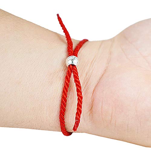 HAND-PRO Pulsera roja Mal de Ojo Pulsera Mal de Ojo roja Pulsera Hilo Trenzado Pulsera de la Suerte y protección Amuleto para el Mal de Ojo Pulsera Hilo Rojo