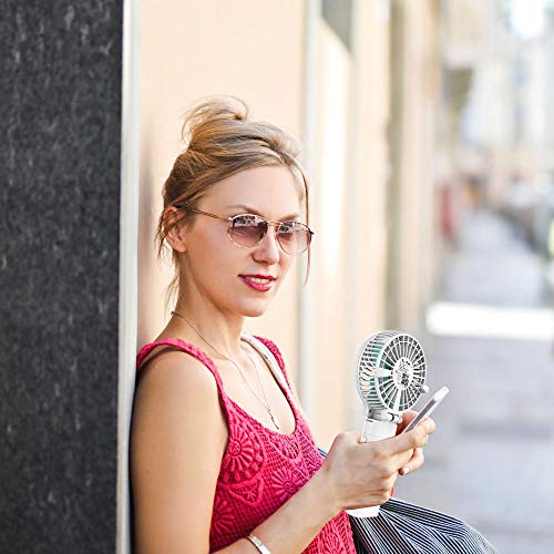 HandFan Ventilador Personal portátil con Pilas de 5200mAh Banco de alimentación Ventilador de Mano 3 Velocidades/Tiempo de Trabajo 5-20H para el hogar al Aire Libre el Recorrido Que acampa HandFan Ventilador Personal portátil con Pilas de 5200mAh Banco de alimentación Ventilador de Mano 3 Velocidades/Tiempo de Trabajo 5-20H para el hogar al Aire Libre el Recorrido Que acampa
