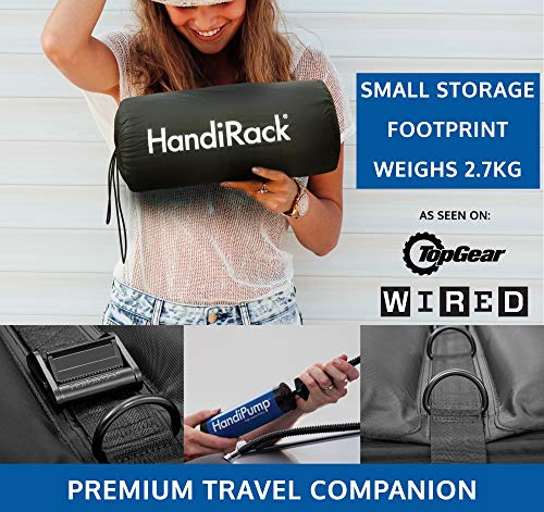 HandiRack - Barras de baca universales e inflables (negras) - Transporte de carga para techo - Se adapta a la mayoría de coches