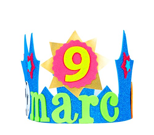 HANDYLANDIA Corona CUMPLEAÑOS con Nombre Goma EVA Modelo Trueno HANDYLANDIA Corona CUMPLEAÑOS con Nombre Goma EVA Modelo Trueno
