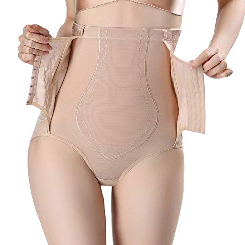 HanFashion Faja Reductora Postparto Braguitas Adelgazantes Abdomen Ropa Interior Lencería Moldeadora Shapewear Body Shaper Panty Mujer Cintura Alta sin Costuras Braguitas Moldeadoras (L, Albaricoque)