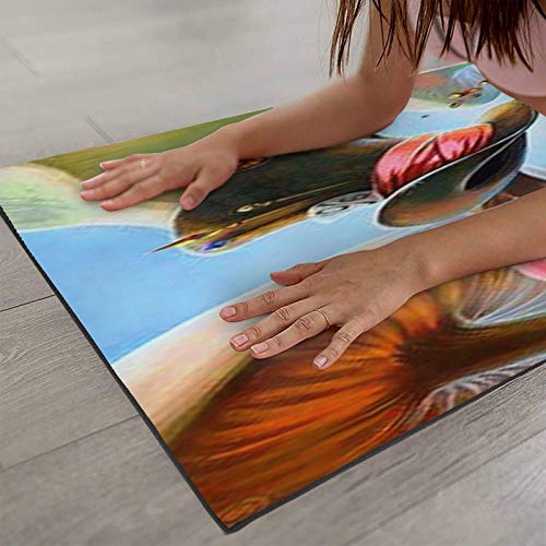 Hangdachang Esterilla de yoga para niños Cheshire Cat Alice In Wonderland antideslizante e impermeable para hombres y mujeres (70 x 24 pulgadas) (61 x 423 cm) Hangdachang Esterilla de yoga para niños Cheshire Cat Alice In Wonderland antideslizante e impermeable para hombres y mujeres (70 x 24 pulgadas) (61 x 423 cm)