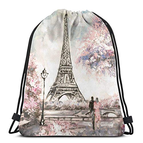 Hangdachang Venice - Mochila con cordón para gimnasio, diseño de pintura al óleo Hangdachang Venice - Mochila con cordón para gimnasio, diseño de pintura al óleo