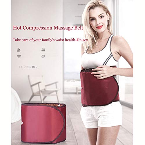 HANHJ Cinturón Vibratorio para Masaje, Quemador De Grasa Abdominal, Cinturón De Masaje por Vibración, Cinturón De Adelgazamiento por Vibración con Calefacción Eléctrica,Red HANHJ Cinturón Vibratorio para Masaje, Quemador De Grasa Abdominal, Cinturón De Masaje por Vibración, Cinturón De Adelgazamiento por Vibración con Calefacción Eléctrica,Red