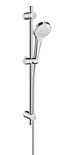 Hansgrohe conjunto barra de ducha myselect S Vario 3 chorros de ahorro de agua para blanco/cromo 26718400