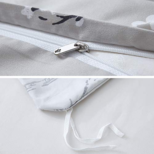 Hansleep Funda Nórdica Cama 105, Funda Edredón 200x200 cm de Flores de Ciruelo Blanco Hipoalergénica, Juego de Fundas Nórdicas de Microfibra con 2 Fundas de Almohada 50x75cm Suave Transpirable Hansleep Funda Nórdica Cama 105, Funda Edredón 200x200 cm de Flores de Ciruelo Blanco Hipoalergénica, Juego de Fundas Nórdicas de Microfibra con 2 Fundas de Almohada 50x75cm Suave Transpirable