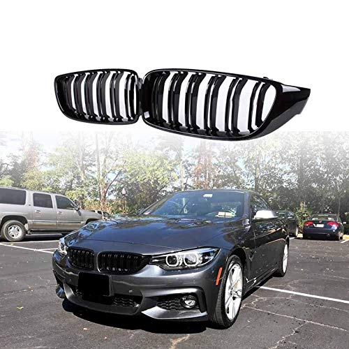 HanT Accesorios de Rejilla de Coche Rejillas de Rejilla Delantera Recambio de Rejilla de riñón, para BMW 4 Series F32 F33 F36 F80 F82 Doble listón M4 Sport Style Bright Black HanT Accesorios de Rejilla de Coche Rejillas de Rejilla Delantera Recambio de Rejilla de riñón, para BMW 4 Series F32 F33 F36 F80 F82 Doble listón M4 Sport Style Bright Black